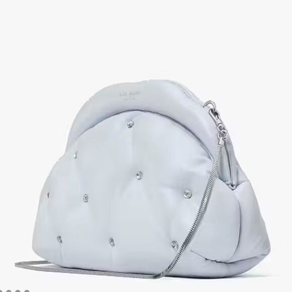 Kate Spade Shade Quilted Cloud Clutch Crossbody Pearlized Leather - Picture 5 of 13